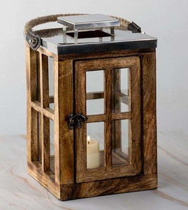 homeware wooden hanging <b>Lantern</b> Antique Candlestick Holders Taper wood Candle Holder <b>Gold</b> wholesale manufacturer supplier - Product Image 2