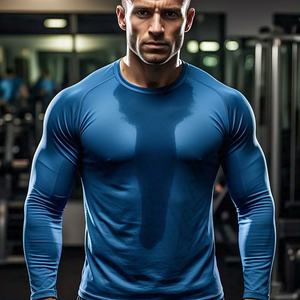 OEM 100% poliéster Fitness Wear camisetas capa Base compresión camiseta ligera entrenamiento atlético compresión camiseta hombres - Product Image 4