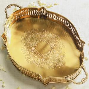 Plateau de service pour décoration d'événements, plateau décoratif de style européen, plateau de décoration d'intérieur vintage classique - Product Image 1