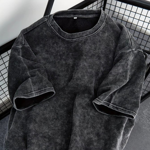 T-shirt à manches courtes surdimensionné pour homme, coupe ample, respirant, séchage rapide, en coton biologique 100% satiné, avec logo personnalisé - Product Image 3