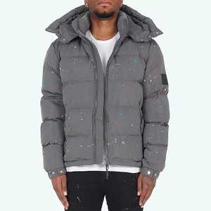 Parka d'hiver à capuche détachable en Nylon pour homme, avec Logo rembourré et imprimé de haute qualité - Product Image 2