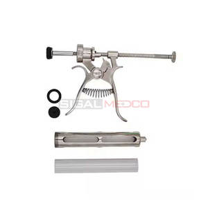 Adjustable Pistol Grip Multidose German Stainless Steel <b>Veterinary</b> <b>Syringe</b> Injector 10ml 20ml 30ml 50ml Reusable Livestock SIGAL - Product Image 2
