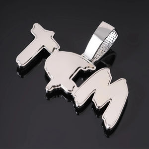 Fine Jewelry Pendant Charms 925 <b>Sterling</b> <b>Silver</b> Iced Out Custom D VVS Moissanite Letter Pendant <b>Necklace</b> <b>Initial</b> Pendant Men - Product Image 3