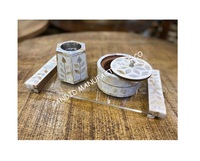 New Mother Pearl Bakhoor Burner Set Bandeja acrílica para incrustaciones de hueso Mubkhar Crafts. Incluye regalos perfumados de fresa Benzoin de té