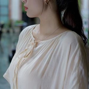 Robe mi-longue coupe décontractée chic-100% Ramie - Product Image 1