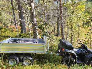 Remorque ATV de haute qualité, benne basculante, utilitaire, à double essieu, 80x61.5x32cm, capacité de charge 2001-3000kg, pour gravier de la Colombie-Britannique - Product Image 4