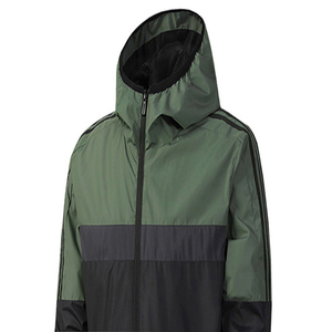 Veste coupe-vent imperméable à col montant en toile noire et grise de haute qualité en gros, nouvelle arrivée pour hommes - Product Image 2