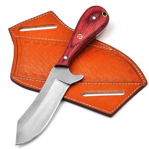 Cuchillo pelador de acero de Damasco hecho a mano personalizado, hoja fija, cuchillos peladores de espiga completa, cuchillos de caza - Product Image 1