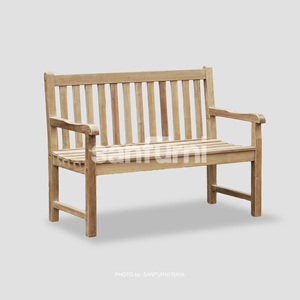Banc classique 2 places en bois massif teck mobilier de jardin extérieur indonésie thaïlande Vietnam chine pour USA marché européen Fine St - Product Image 1