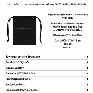 Sacchetto Personalizzato in Cotone con Coulisse 10x14 cm, Sacchetti Sportivi con Cordoncino per Gadget Promozionali - Product Image 3