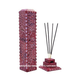 Torre de incienso para tallado a mano, soporte de incienso de piedra artesanal de lujo, última producción - Product Image 1