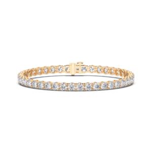 Pulsera de tenis de corte redondo de moissanita de 12,00 quilates, brazalete clásico de diamantes de plata 925 para mujer de quilates - Product Image 6