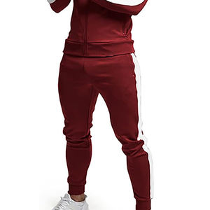 Conjuntos de prendas de vestir exteriores de alta calidad de punto Unisex Multi bolsillo hombres Joggers trajes conjunto Slim Fit ropa de entrenamiento conjunto de dos piezas chándal - Product Image 6