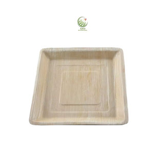 Assiettes jetables biodégradables Plateaux à dîner rectangulaires en feuille de palmier pour les mariages, les fêtes et les événements de restauration - Product Image 1