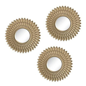 Espejo de pared de metal personalizado con marco de flores decorativas Espejo de maquillaje de alta calidad en varios tamaños para interiores elegantes - Product Image 3