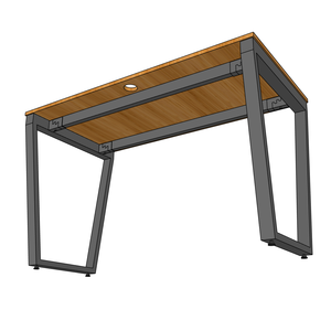 BFTB002-120x60cm Trapez Bamboo Laptop Desk Folding <b>Computer</b> Desk with Assembled Metal Legs for Home <b>Office</b> or Hotel Use - Product Image 6