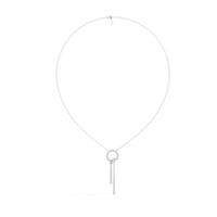 Collier de luxe en diamant de laboratoire 0,38 ct taille brillant, plaqué argent sterling, certifié IGI, pour femme, occasions de cadeaux, Harmonic