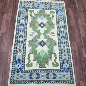 Handmade Woolen Rug Modern Design Oushak Rug New Wholesale Price Hot Selling Customizable Size Available Sizes 5x8 Prayer Picnic - Product Image 1