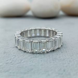 Anillo de Compromiso Clásico Solitario con Diamante de Corte Esmeralda Cultivado en Laboratorio VVS, Oro de 14k/18k, Anillo de Bodas, Joyería Certificada GIA/IGI - Product Image 1