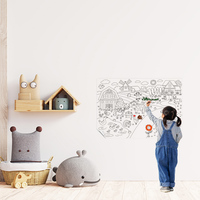 Autocollants pour activités de peinture pour enfants, effaçable à sec, modèle 2, réutilisable, Durable, matériau en polystyrène, maintient la Surface avec de l'électricité statique