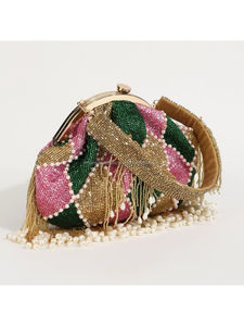 Bolso de mano de noche artesanal étnico, monederos con cordón tradicional, bolsas bordadas, embragues de Potli tejidos a mano, la mejor noche - Product Image 3