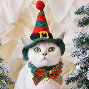 Nouveau Chapeau de Noël pour Chat Façonné à la Main en Forme d'Arbre, Tendance 2025 – Chapeaux de Fête pour Animaux de Compagnie - Product Image 3