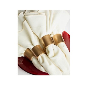 Elegante juego de servilleteros metálicos para mesa de comedor, reutilizables, duraderos y decorativos para fiestas en el hogar moderno. - Product Image 3