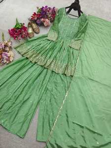 Lanzamiento del Nuevo Diseño de Ropa Listo para Usar Cinon Silk Kediya & Sarara & Dupatta - Product Image 6