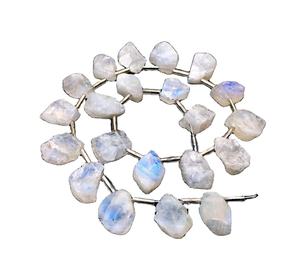 Pierre de lune naturelle arc-en-ciel de forme irrégulière, pierre brute bleue Flashy de bonne qualité, fabrication de bijoux faits à la main, 21 pièces - Product Image 1