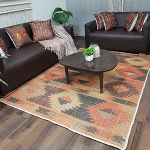 Hermosa, cómoda, moderna, ecológica, para mascotas, alfombra Kilim, mezcla de Yute natural y algodón, alfombras y juegos de área de áreas de alto tráfico - Product Image 3