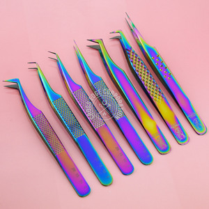 Custom Fiber Tip Eyelash Extension Tweezer 90 degree Classic Isolation Hand Tested Stainless Steel Lash <b>Tool</b> - Product Image 6