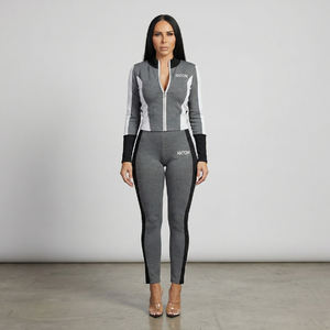 Conjunto Deportivo para Mujer, Felpa Técnica, Transpirable, Antibacteriano, Poliéster/Algodón, Cintura Elástica, Ropa Deportiva para Invierno - Product Image 3