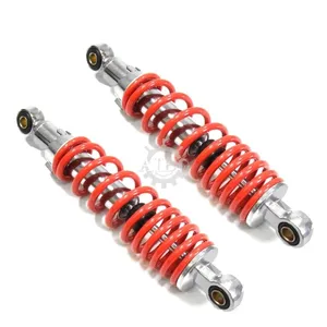 New 280mm Set 2 Red Suspension Spring Shock Absorber Preload Adjustable General Purpose Bajaj Super Cub Dax Shary Rear Aluminum