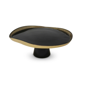 Meilleur support à gâteau en métal gravé à la main pour anniversaire et fête de célébration Support à plateau à gâteau en bois arrondi - Product Image 4