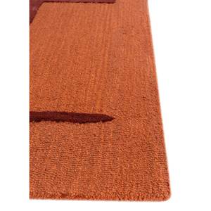 Tapis Rectangulaire en Laine et Viscose Tufté à la Main, Bruit Blanc, Abstrait Bohème pour la Maison et le Couloir, Rouge Orange - Tapis Jaipur Modèle US - Product Image 4