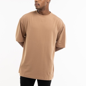 Haute qualité 100% coton col rond manches courtes blanc poids lourd surdimensionné t-shirts unis pour l'impression de t-shirts pour hommes - Product Image 2