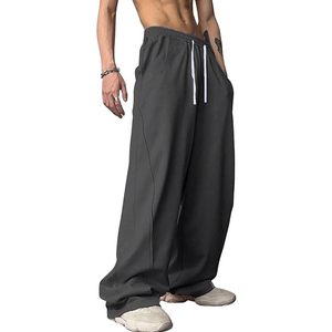2026 Relaxed Fit Lightweight Casual Eco-Friendly Fleece Sweatpants Everyday Loungewear Loose Drooping Mid Waist Flat Front - Product Image 2