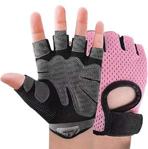 Guantes de Ciclismo Elásticos de Medio Dedo y Palma Completa para Hombre/Mujer, Antideslizantes, con Amortiguación y Acolchado para Ciclismo de Montaña/Carretera y Levantamiento de Pesas - Product Image 1