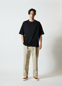 UNITED-ATHLE surdimensionné 100% coton T-Shirt UA5508 unisexe 190 GSM plaine col rond T-Shirt pour adultes décontracté Streetwear - Product Image 2