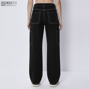 Nueva llegada personalizable pantalones vaqueros de mujer de peso medio estilo Streetwear con color único Odm suministro para invierno pantalón de mezclilla - Product Image 2