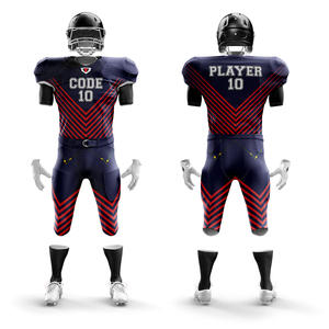 Ensemble de vêtements de football américain grande taille en gros avec logo personnalisé maillot respirant à manches courtes uniformes à bas prix pour les équipes et les clubs - Product Image 4