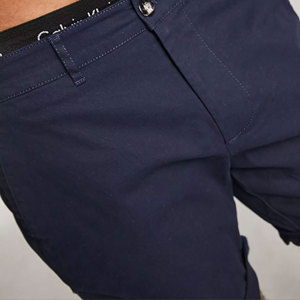 Streetwear Hip Hop Short de sport en coton à séchage rapide et respirant Short mi-long en noir et marine Économisez la couleur personnalisée - Product Image 3