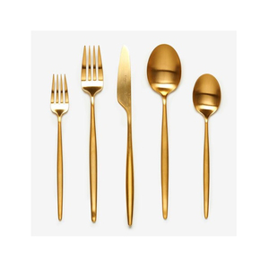 Juego de cubiertos de metal desechables chapados en color azul, vajilla, cubiertos decorativos para hoteles, restaurantes, venta al por mayor del fabricante - Product Image 3