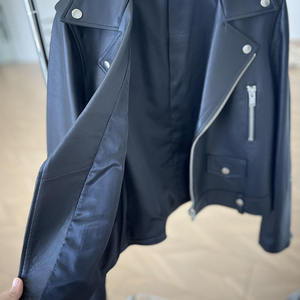 Primavera otoño transpirable cremallera Casual mujer abrigo de gran tamaño chaqueta de cuero mujeres personalizadas chaquetas de cuero puro - Product Image 4