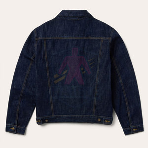 ผลิตในประเทศปากีสถาน เสื้อแจ็คเก็ตยีนส์สำหรับผู้ชายไซส์ใหญ่ ใส่ได้ในฤดูหนาว ผลิตจากผ้าฝ้าย 100% สำหรับใช้งานกลางแจ้ง มีโลโก้ด้านหน้า - Product Image 2