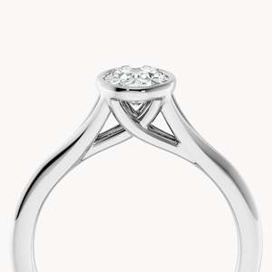 แหวนหมั้นทรงวงรี-แหวนเพชรทองคำ 14k เพาะเลี้ยงในห้องปฏิบัติการ - Product Image 5