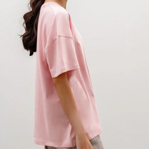 Camiseta transpirable de manga corta de gran tamaño de algodón 100% de alta calidad para mujer, camiseta informal de algodón suave - Product Image 2