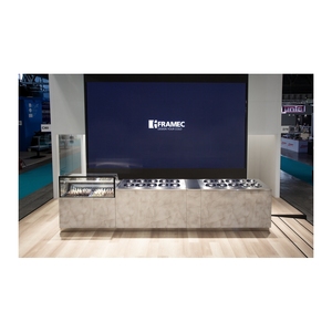 Réfrigérateur-congélateur FRAMEC avec bac à glace intégré, armoire réfrigérée Pozzetto avec tubes cylindriques 8+8 1112 X 710 X 1007 mm - Product Image 2