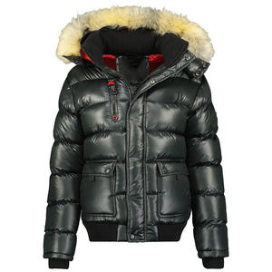 Stylish <b>Fur</b> <b>Hooded</b> Elastic Cuff Quilted <b>Women</b> Winter Special <b>Parka</b> Jacket Trending Extra Buttoned Pockets <b>With</b> Customize Patches - Product Image 1