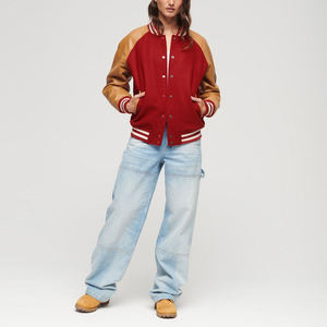 Chaqueta Varsity de Alta Calidad para Mujer, Personalizada con Parches Bordados, Transpirable, Chaqueta Letterman con Logotipo Personalizado OEM - Product Image 2